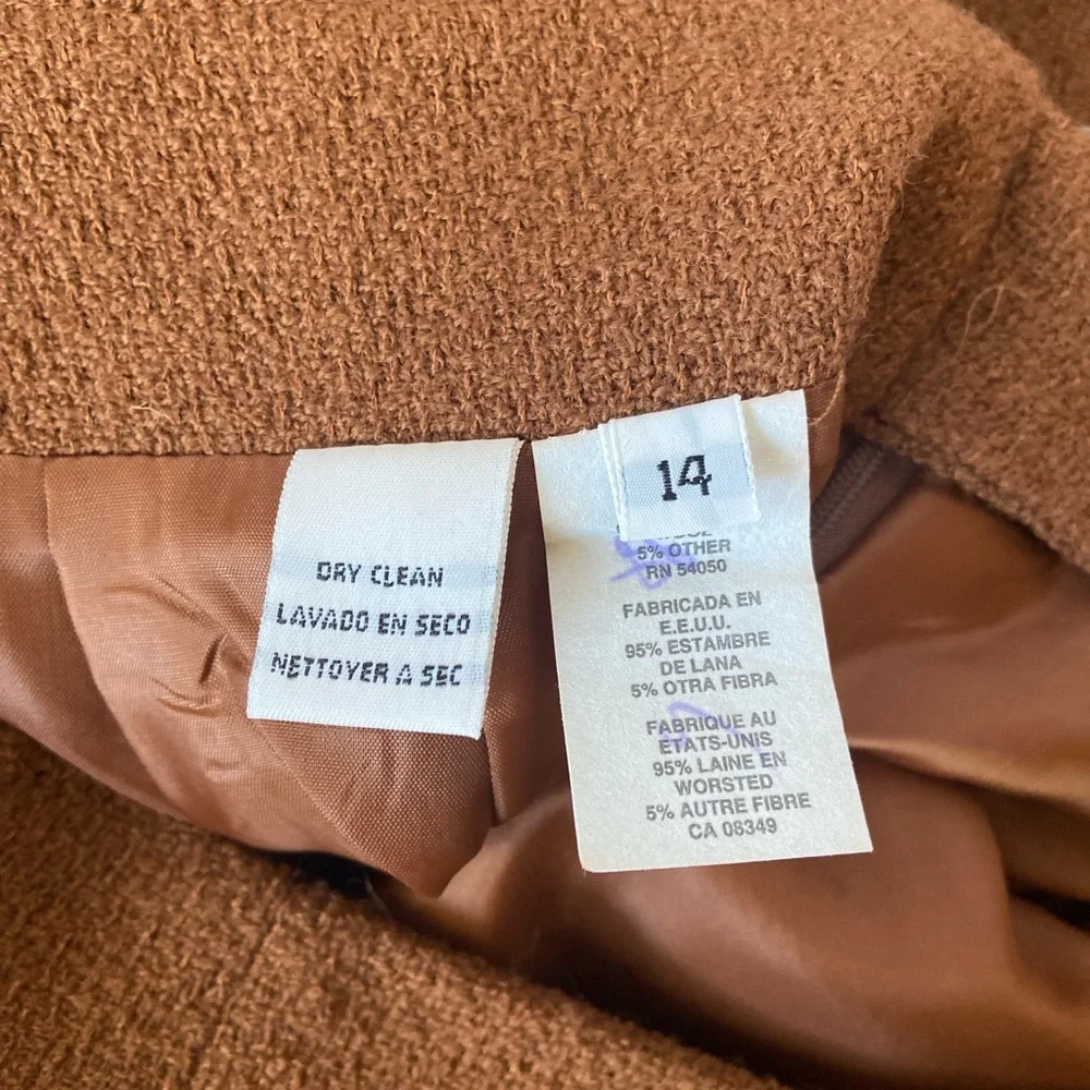 Vintage 1980s Christian Dior 3pc brown mohair suit